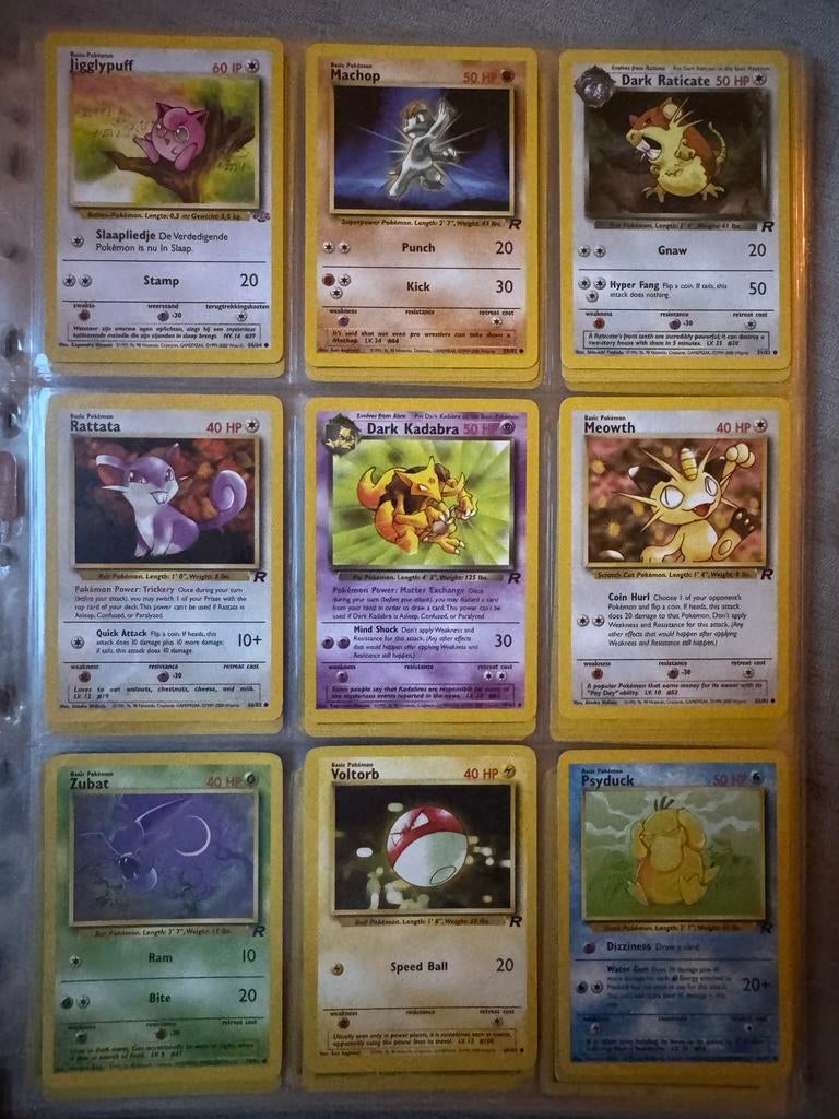 Pokémon Kaarten Collectie - Diverse Oude Kaarten, Ophalen of Verzenden, Zo goed als nieuw, Meerdere kaarten