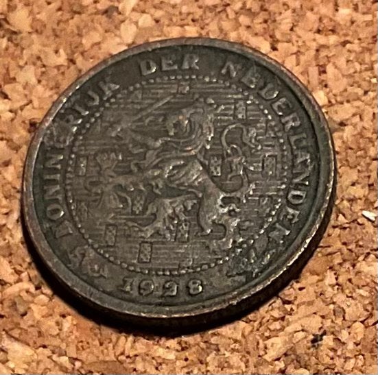 Munt - Nederland ½ cent 1938., Ophalen of Verzenden, Koningin Wilhelmina, Overige waardes, Losse munt