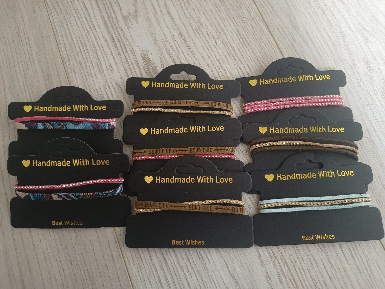 8 handgemaakte armbandjes, Sieraden, Tassen en Uiterlijk, Ophalen of Verzenden, Nieuw, Overige materialen