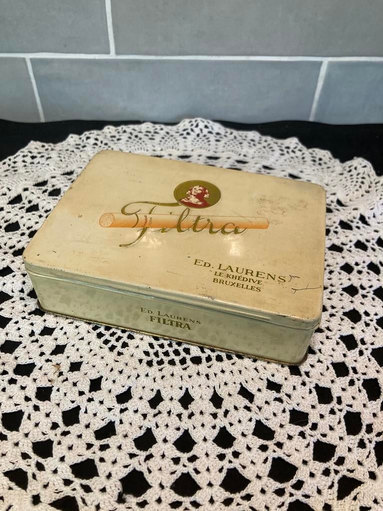 Vintage blikje Filtra, Laurens (140426c), Ophalen of Verzenden, Gebruikt, Overige