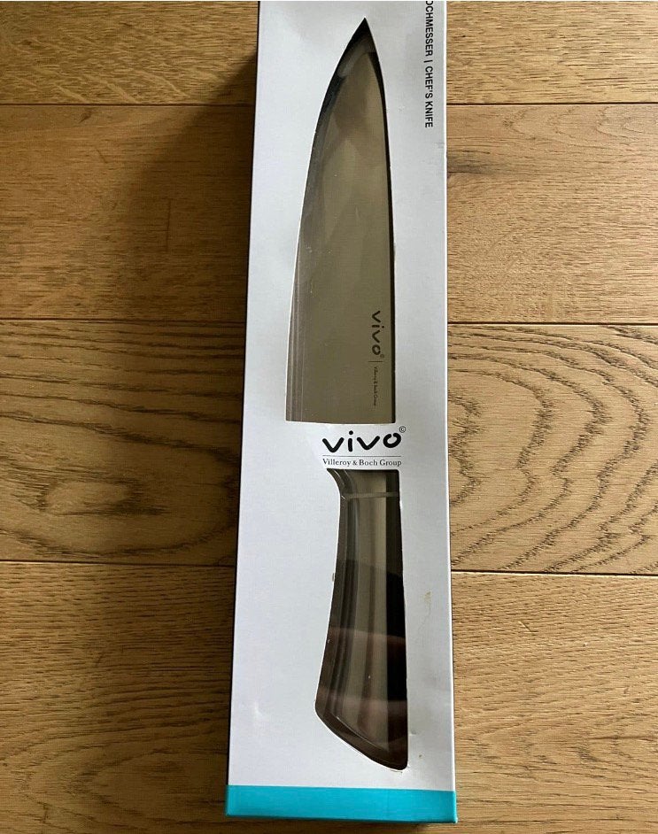 NIEUW in doos: Chef’s Knife mes Villeroy Boch VIVO koksmes, Huis en Inrichting, Ophalen of Verzenden, Nieuw, Vivo, Rvs of Chroom