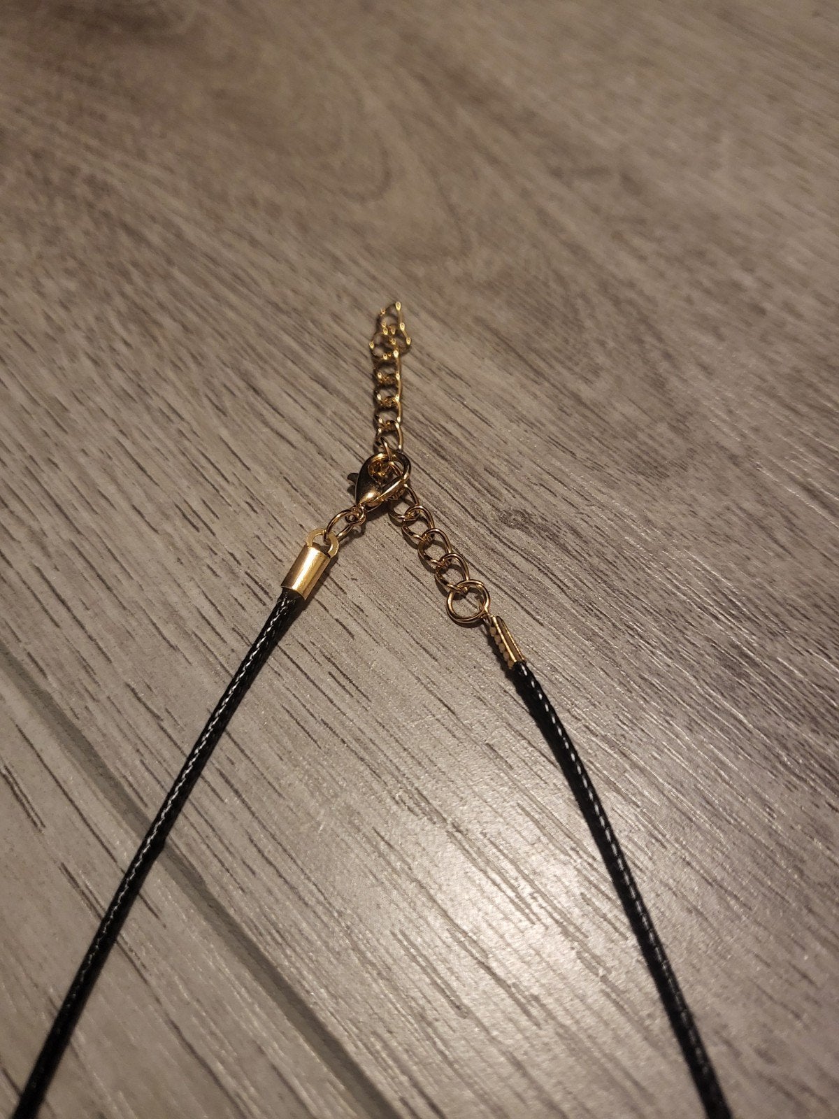 Nieuwe ketting met opaal hanger, Overige materialen, Verstelbaar, Zwart, Nieuw