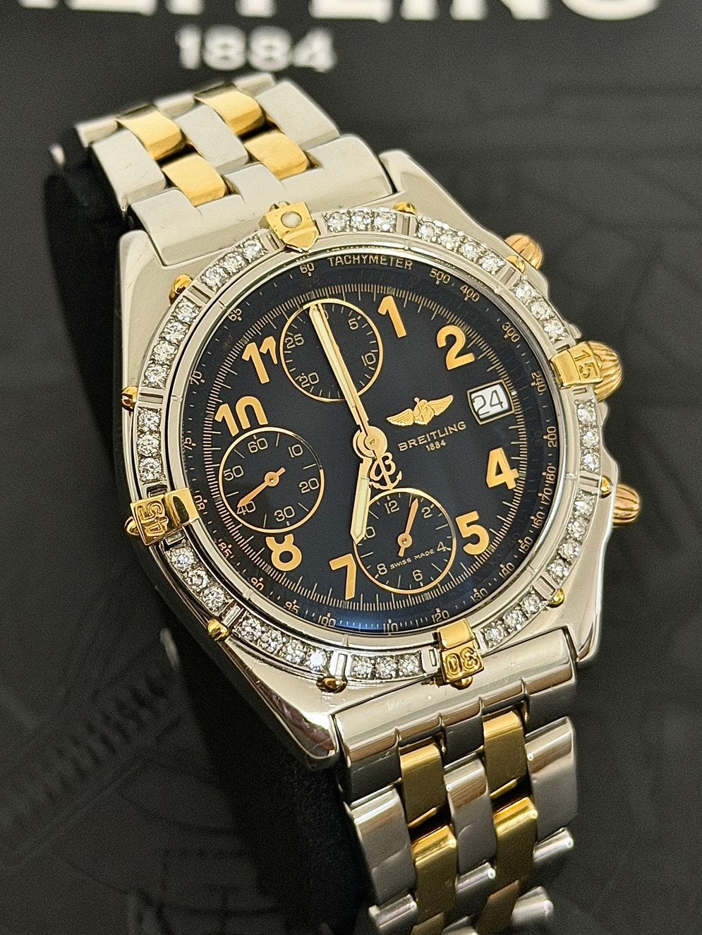 Breitling Chronomat 13050.1 Staalgoud, Breitling, Polshorloge, Ophalen of Verzenden, Zo goed als nieuw