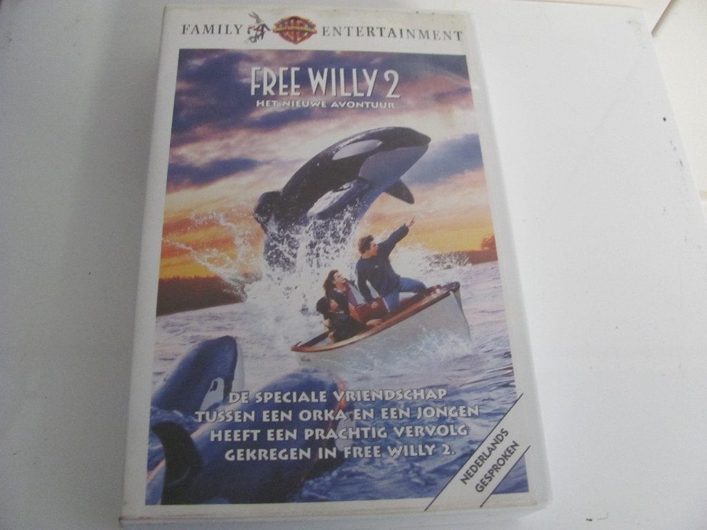 FREE WILLY 2 het nieuwe avontuur, Cd's en Dvd's, Alle leeftijden, Zo goed als nieuw, Actie en Avontuur, VHS