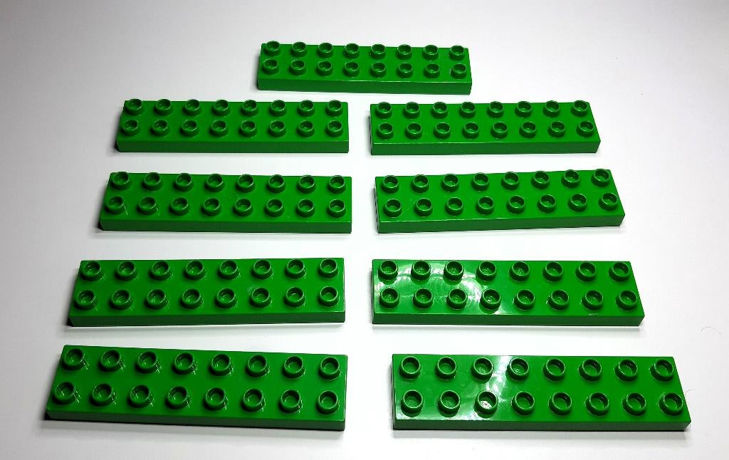 Lego Duplo Plate 2x8 9 stuks, Overige thema's, Overige typen, Ophalen of Verzenden, Zo goed als nieuw
