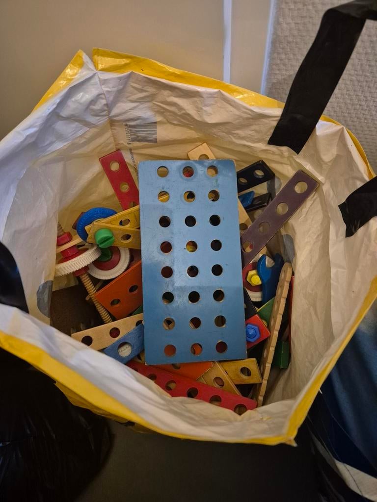 Grote zak met vintage constructiespeelgoed, Ophalen of Verzenden, Gebruikt, Overige merken