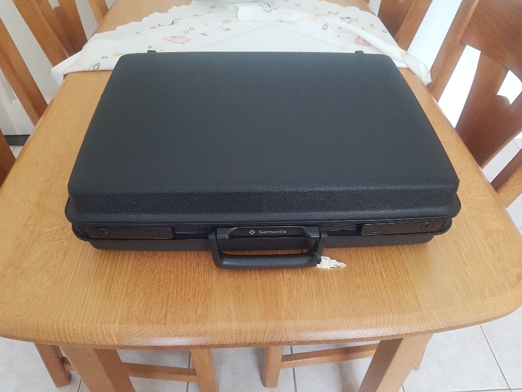 Samsonite harde attaché case koffer zwart + slot en sleutel, Gebruikt, Hard kunststof, Slot, Minder dan 50 cm
