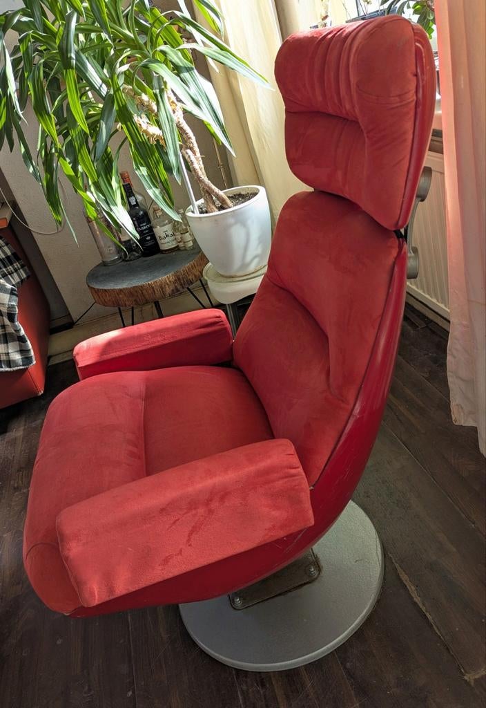 Space age 70s fauteuil, Gebruikt, 75 tot 100 cm, Metaal, 50 tot 75 cm