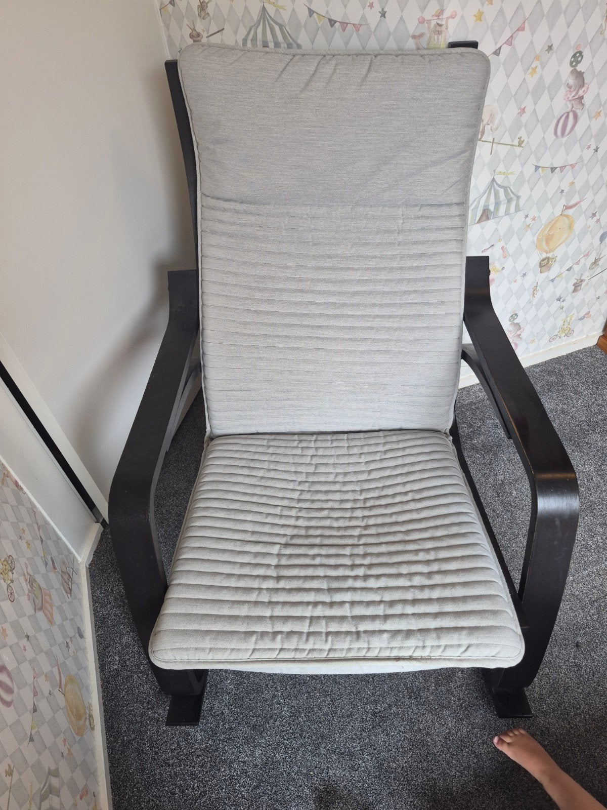 Ikea schommelstoel Poang zwart, Ophalen, Zwart, Eén