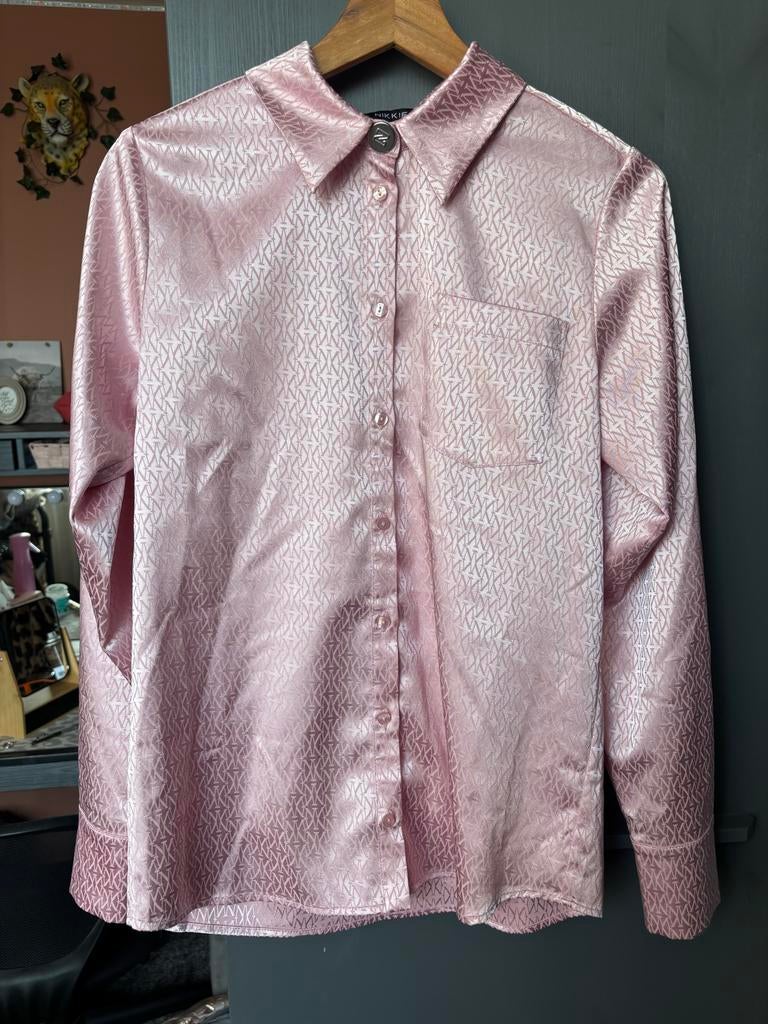 Nikkie satijnen blouse roze maat 32, Verzenden, Zo goed als nieuw