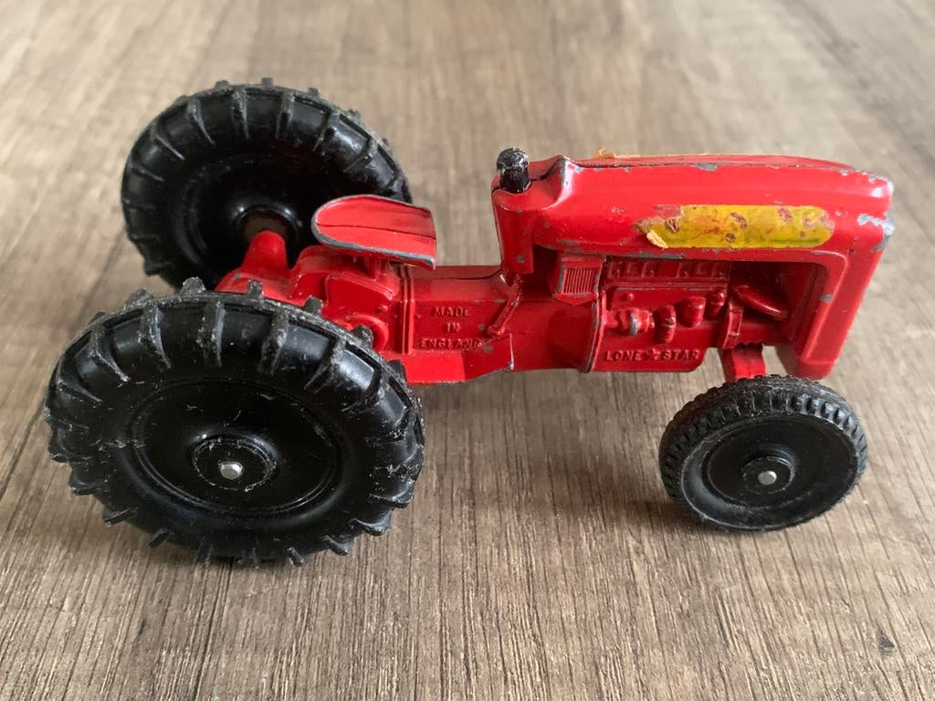 Vintage Lone Star Tractor Rood - Made in England, Ophalen of Verzenden, Gebruikt, Tractor of Landbouw, Overige merken