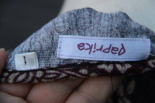 Jurk zwart/ bruin/ rood Paprika mt 1 (44) winter Vaste AANB, Kleding | Dames, Jurken, Zwart, Maat 42/44 (L), Ophalen of Verzenden