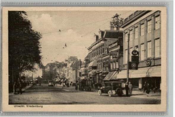 Utrecht Vredenburg tram auto C&A st 1937 zie info