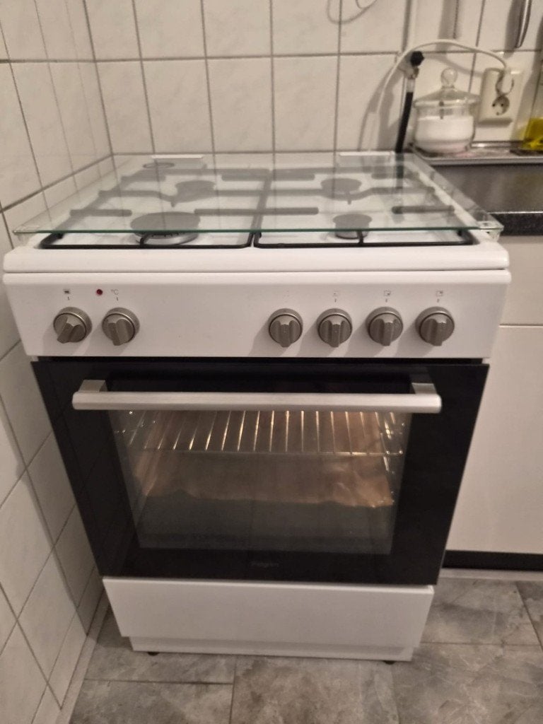Pelgrim Gasfornuis met hete lucht Oven - Wit, 4 Pitten, Witgoed en Apparatuur, Ophalen, Hete lucht, 4 kookzones, Zo goed als nieuw