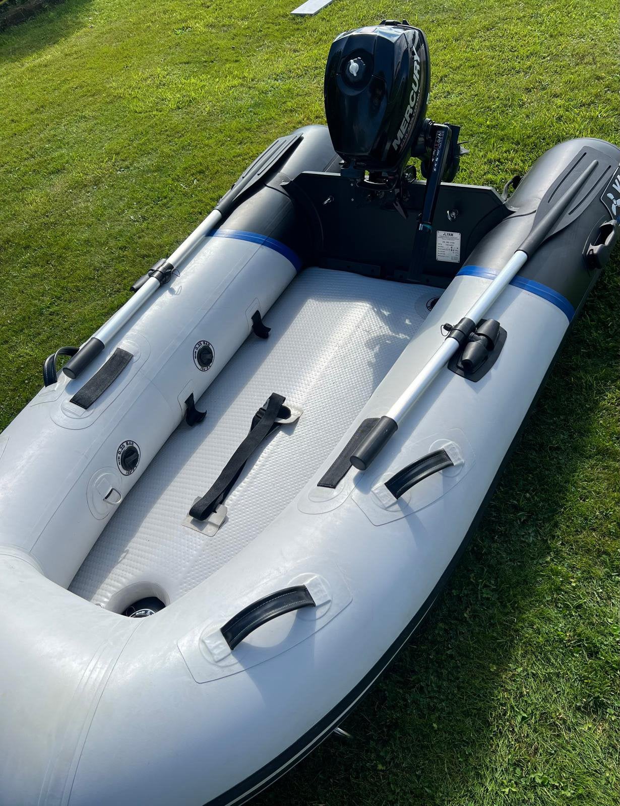 Rubberboot met motor (3,5PK), Watersport en Boten, Ophalen, Airdeck, Yamaha, Zo goed als nieuw