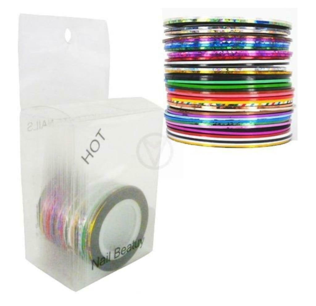Striping tape pakket, nailart set met maar liefst 34 kleuren, Sieraden, Tassen en Uiterlijk, Uiterlijk | Cosmetica en Make-up