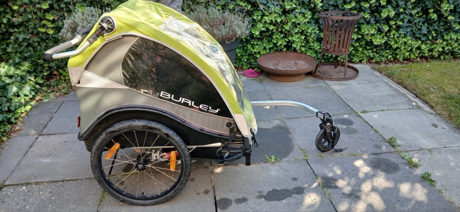 Burley Cub Kinderkar - Fietskar, Ophalen, Gebruikt, Opvouwbaar, Burley