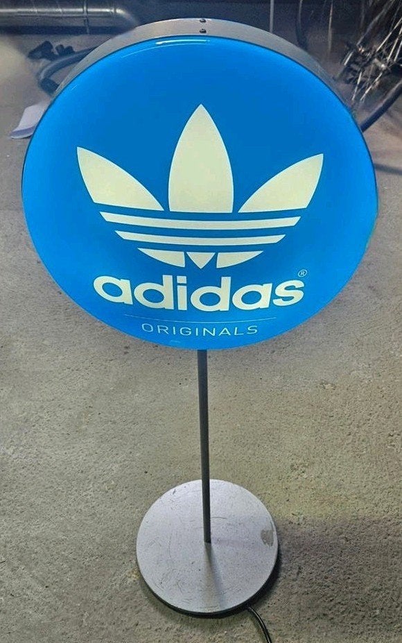 Adidas originals lollipop sign lamp, Ophalen, Zo goed als nieuw, Lichtbak of (neon) lamp
