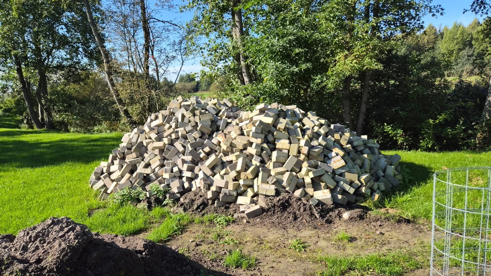 Betonklinkers 125m2 - Gebruikt, 4 jaar oud, Tuin en Terras, Ophalen, Overige materialen, Gebruikt, Overige typen