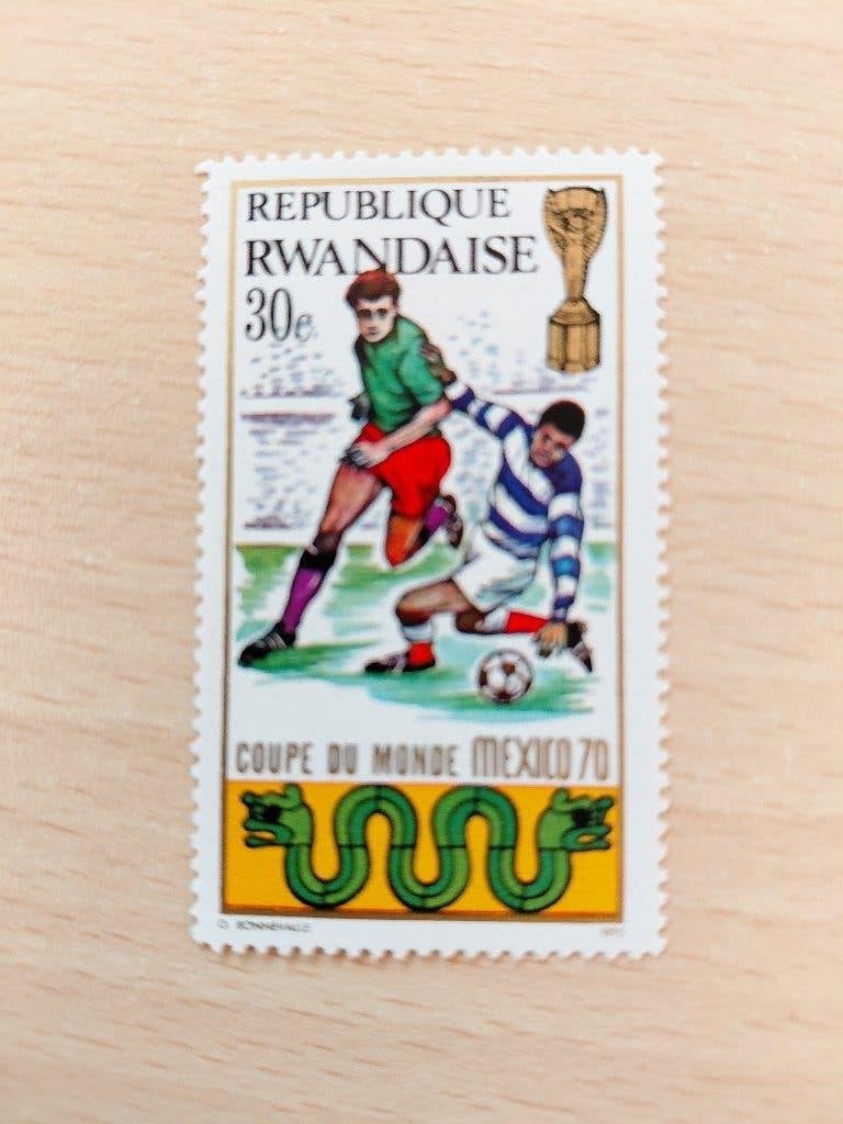 Rwanda WK voetbsl Mexico 1970, Verzenden, Postfris, Sport