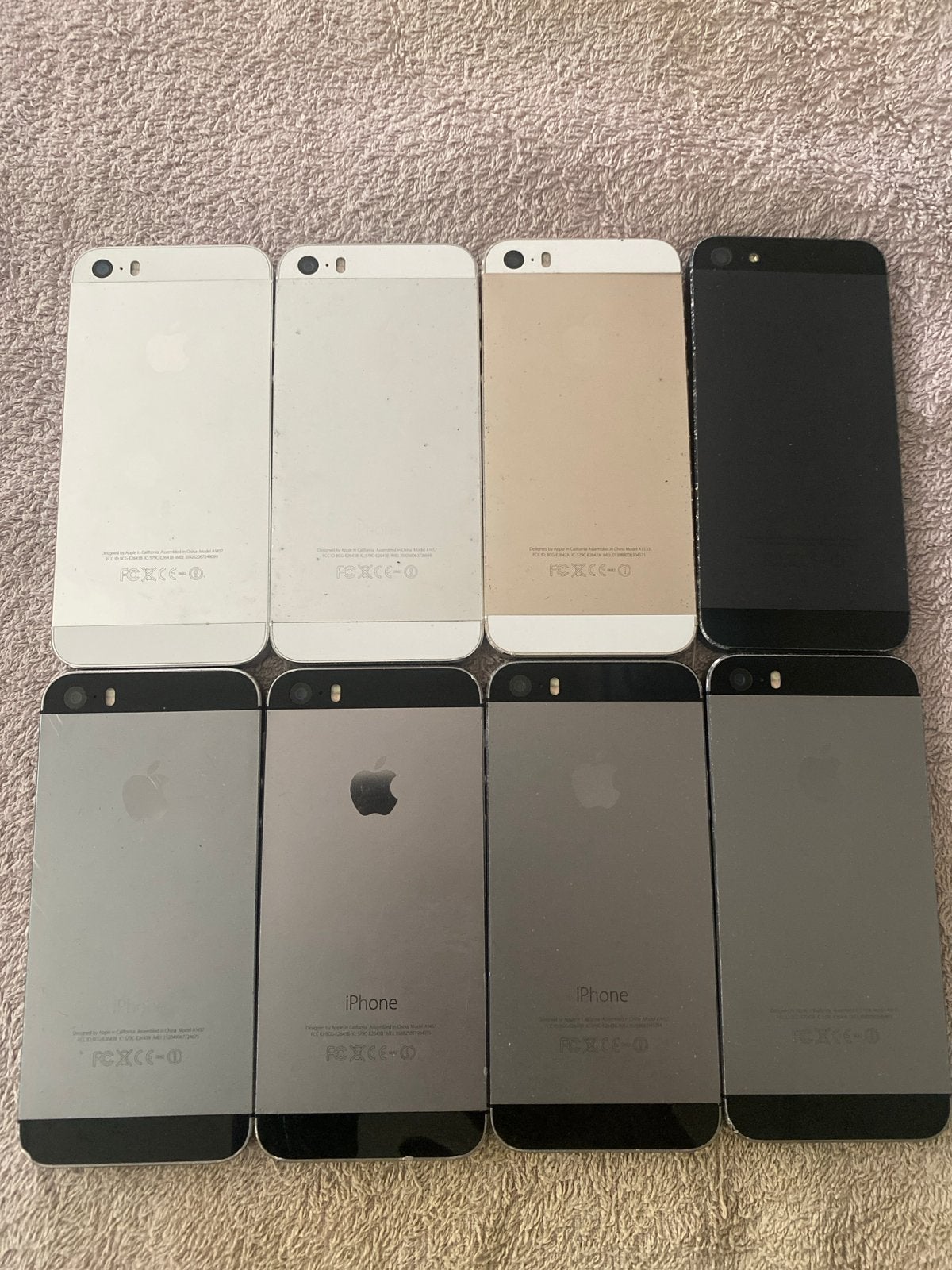 8 iPhone 5 met iCloud voor onderdelen Zwart Wit, Grijs, Goud, Telecommunicatie, Ophalen, IPhone 5, Zwart, Zonder simlock