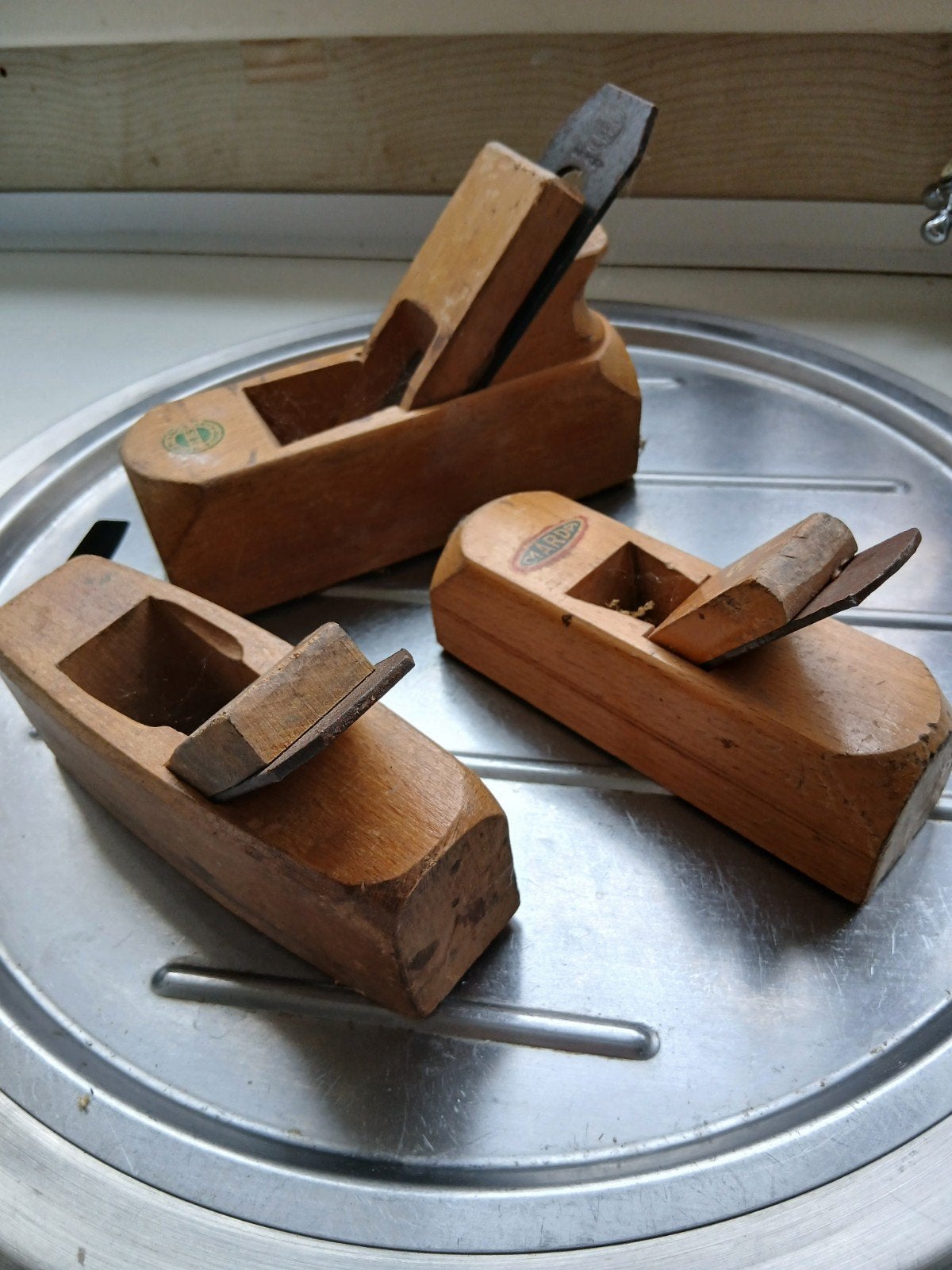 3 Vintage Houtschaven, Ophalen of Verzenden, Gebruikt, Overige typen