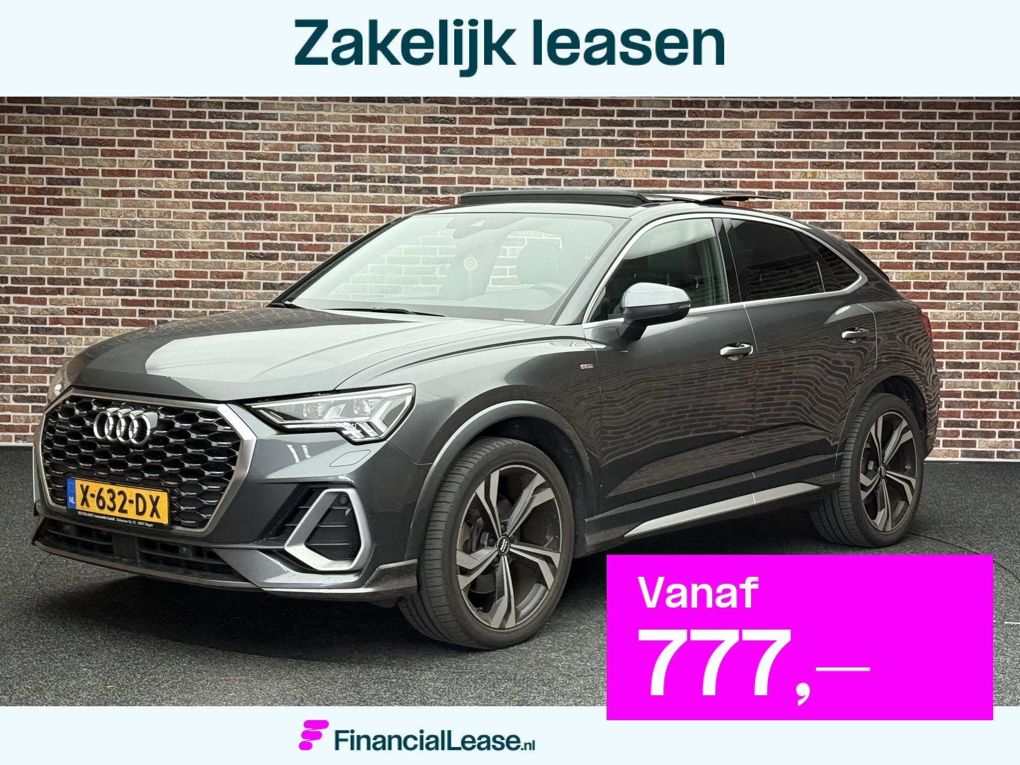 Audi Q3 Sportback 45 TFSI quattro Pro Line S Panorama Virtua, Gebruikt, 4 cilinders, 14 km/l, Bedrijf