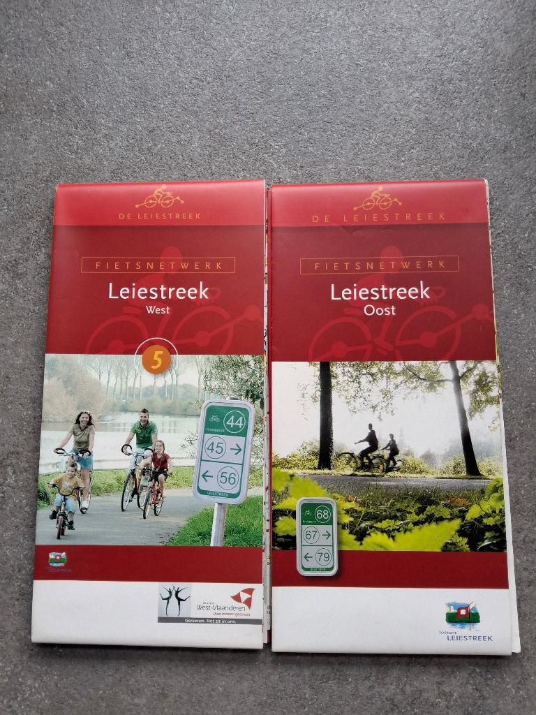 fietskaarten Leiestreek België, Ophalen of Verzenden, Gebruikt