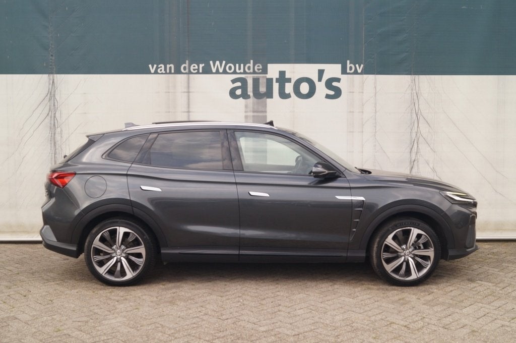 MG Marvel R Luxury 70 kWh -SOH92%-PANO-LEER-TREKHAAK-, Auto's, Automaat, Dealer onderhouden, Gebruikt, 750 kg