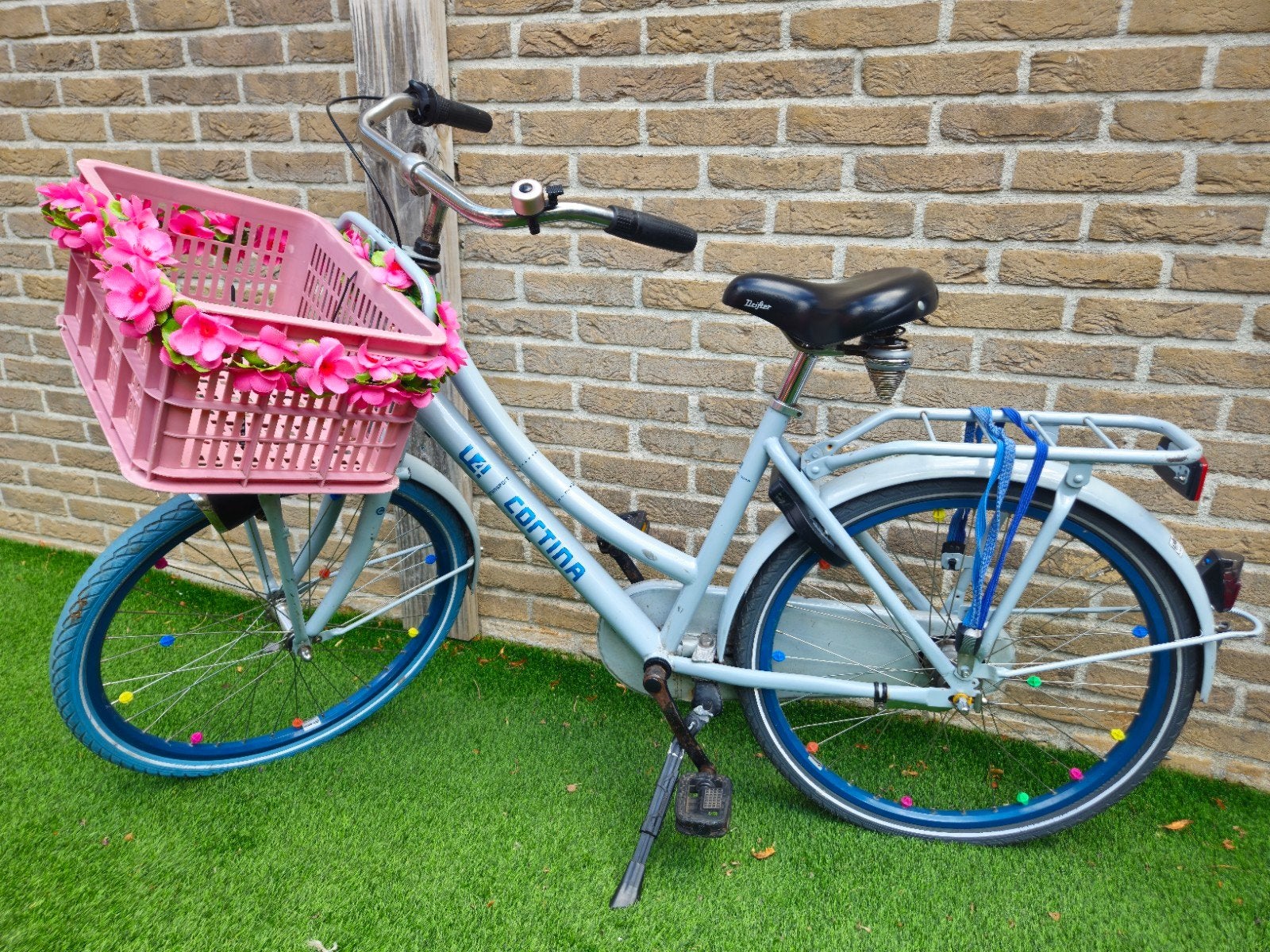Cortina 24 inch meisjesfiets met mandje, Fietsen en Brommers, Fietsen | Kinderfietsjes, Ophalen, Gebruikt, 20 inch of meer