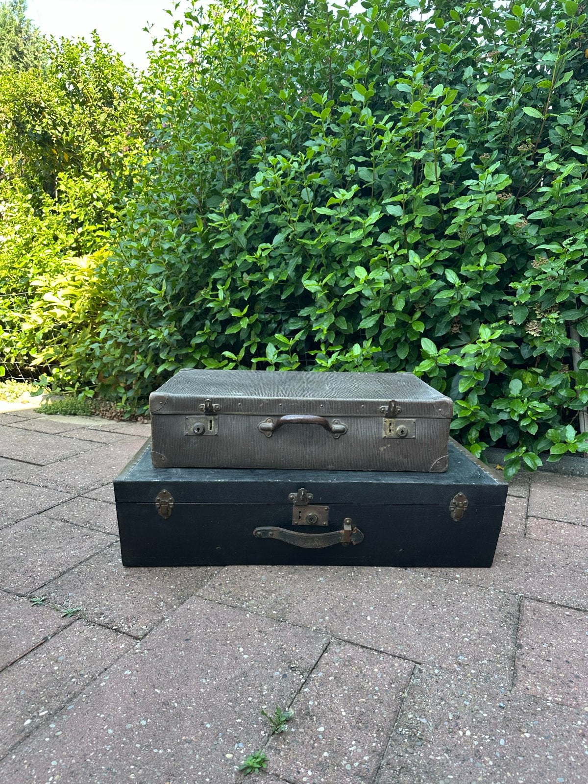 Set van twee brocante koffers - vintage decoratie, Ophalen