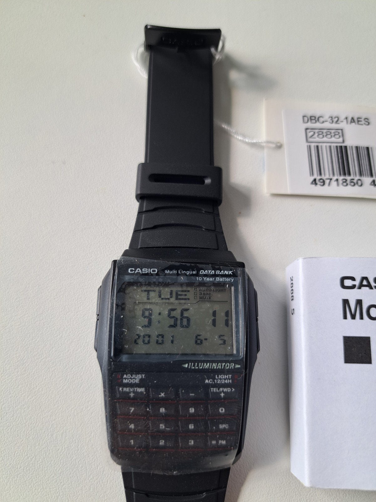 Casio DBC-32 Data Bank Horloge - Nieuw, Sieraden, Tassen en Uiterlijk, Horloges | Heren, Ophalen of Verzenden, Staal, Casio