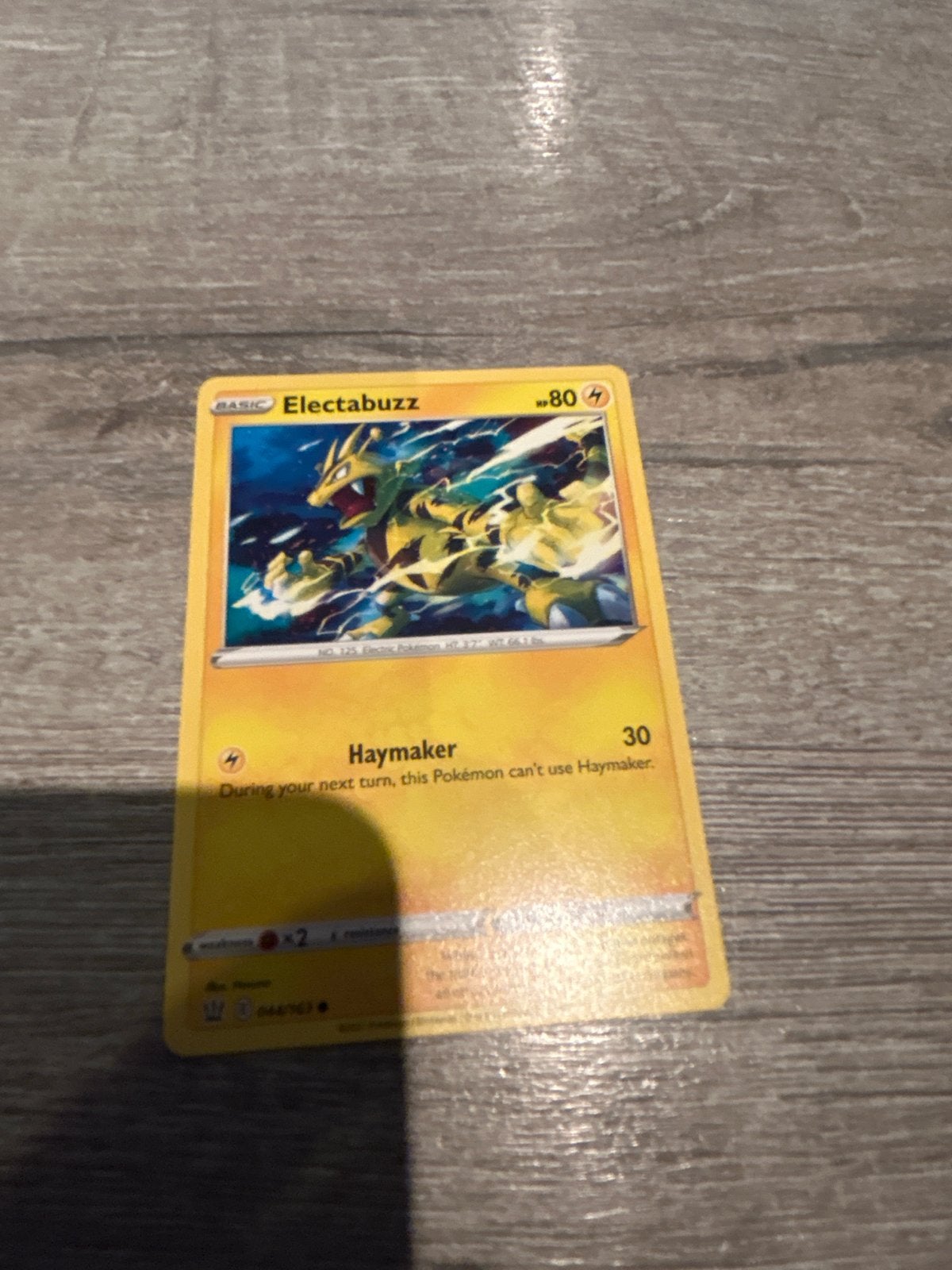 Pokémon Kaart: Electabuzz (Basic, 80 HP), Ophalen of Verzenden, Gebruikt, Losse kaart