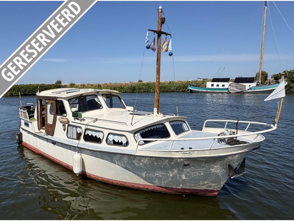 Koopje! Verhoef Kruiser Motorboot Nieuwe Mitsubishi Motor!, Staal, Gebruikt, Diesel, Kruiser