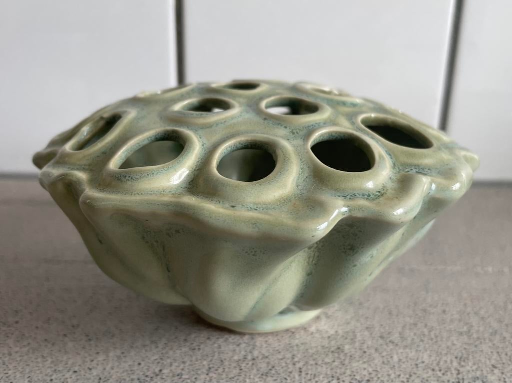 Des pots vaas aqua mint lotus bowl, Ophalen of Verzenden, Zo goed als nieuw, Overige kleuren