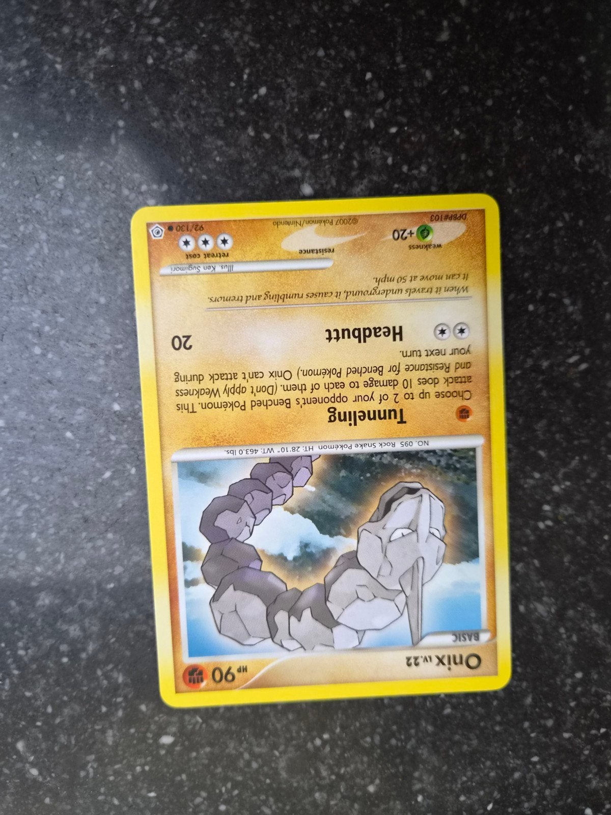 Onix Pokémon kaart uit 2007 - Uitstekende staat, Ophalen of Verzenden