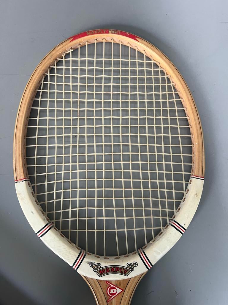 Vintage Dunlop Maxply tennisracket - Made in England, Sport en Fitness, Tennis, Ophalen, Gebruikt, Racket, Dunlop