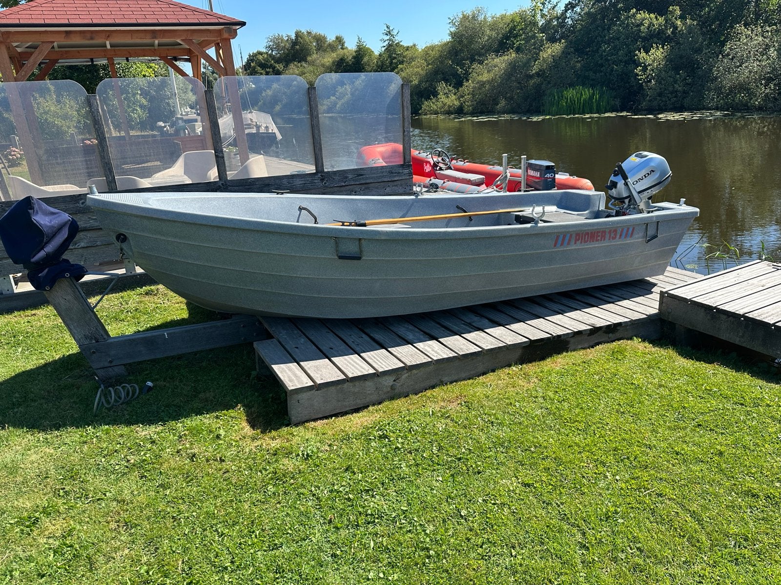Pioner 13 met Honda 6 pk buitenboordmotor, Ophalen, Gebruikt