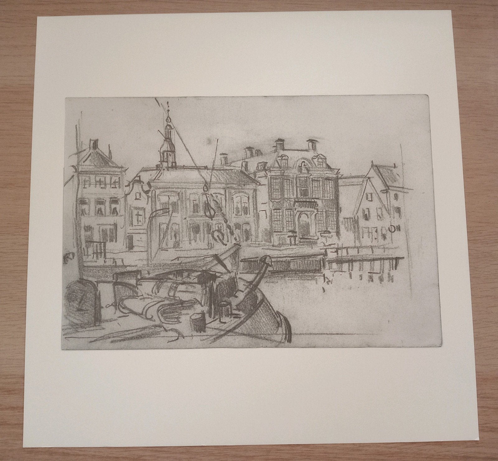 Piet Hein van Asperen Prent Gracht, Antiek en Kunst, Ophalen of Verzenden