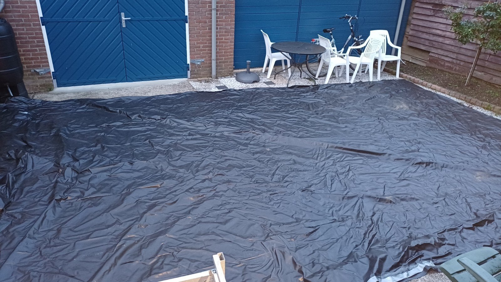 vijver folie, Tuin en Terras, Ophalen, Gebruikt