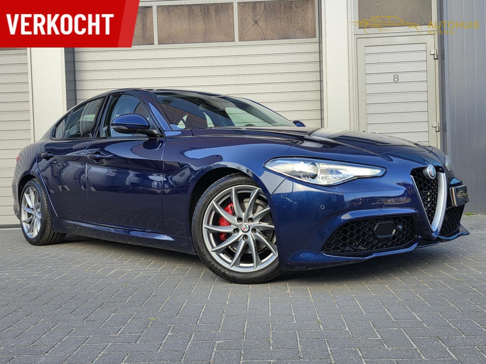 Alfa Romeo Giulia 2.0T Super ACC/Leder/Carplay/Dode/Keyless/, Auto's, Automaat, 745 kg, Achterwielaandrijving, Blauw