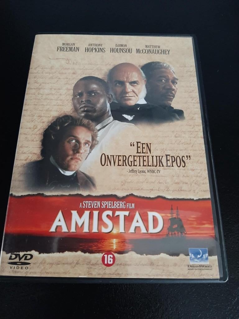 Amistad, Matthew MC Conaughey, Anthony Hopkins, David Paymer, Vanaf 16 jaar, Ophalen of Verzenden, Gebruikt, Waargebeurd drama