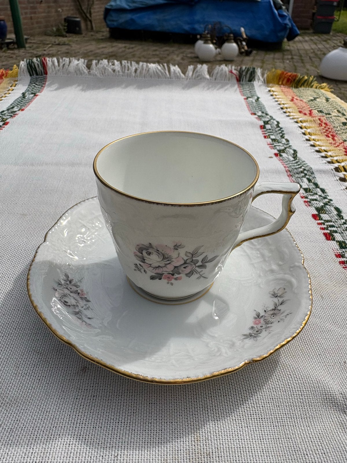 Prachtig Vintage Porseleinen Servies met Rozenmotief, Ophalen