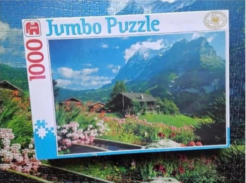 Jumbo puzzel 'Grindelwald Berner Oberland Schweiz', Ophalen, 500 t/m 1500 stukjes, Zo goed als nieuw, Legpuzzel