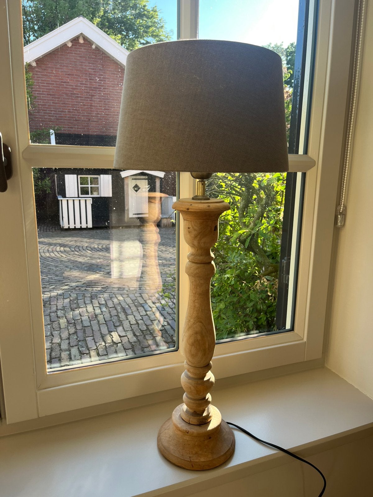 Hele mooie landelijke schemerlamp, Huis en Inrichting, Lampen | Tafellampen, Ophalen of Verzenden, Zo goed als nieuw, 50 tot 75 cm