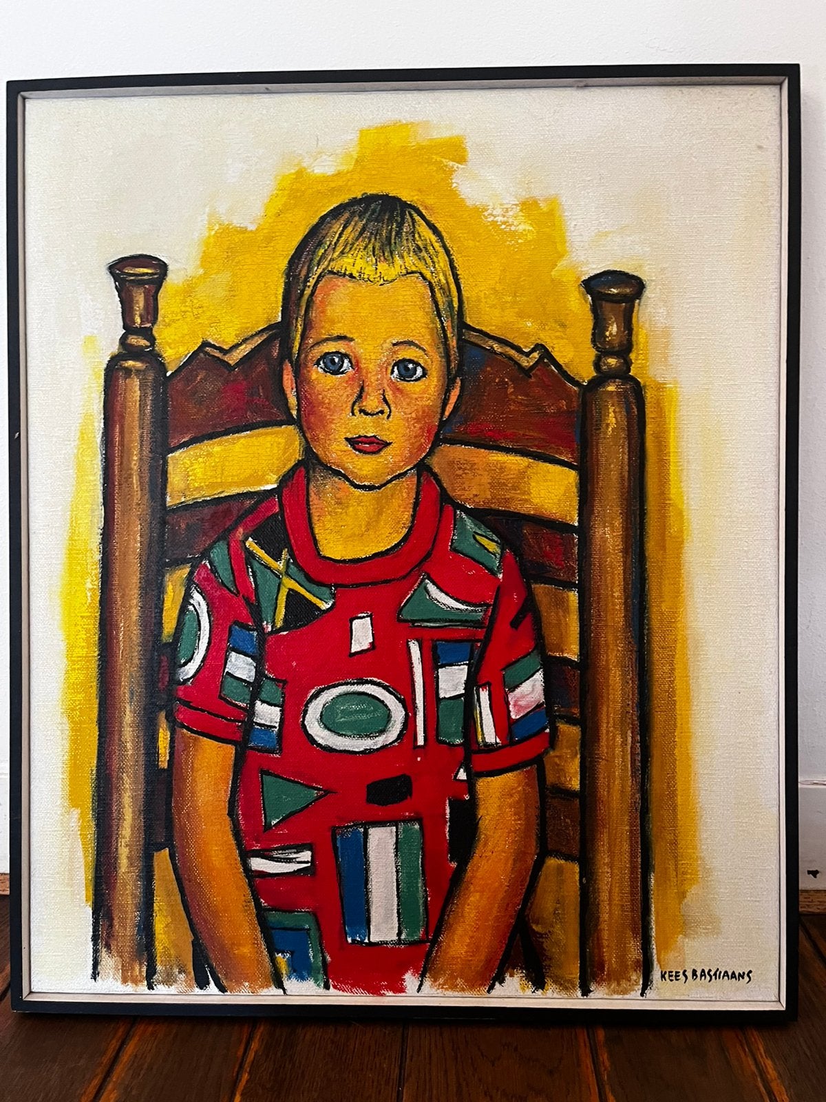 Origineel schilderij Kees Bastiaans - eind jaren ‘70, Hout, Gesigneerd, Ophalen of Verzenden, Olieverf