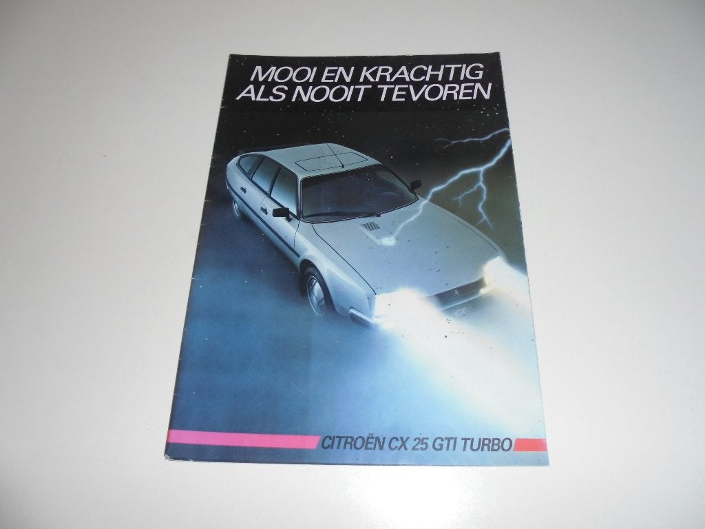 brochure Citroen CX 25 GTI Turbo  1985, Ophalen of Verzenden, Gelezen, Citroën