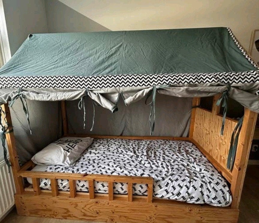 stoffen dakje /bekleding voor bedhuisje, Ophalen of Verzenden, Gebruikt, 180 cm of meer, 85 tot 100 cm