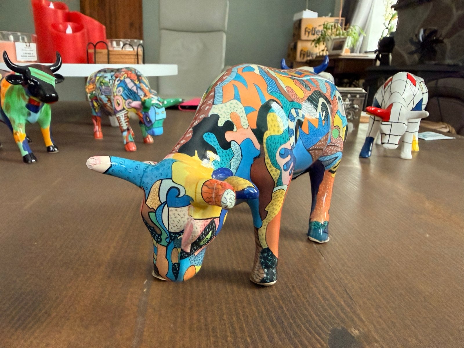 Cow Parade Beeldje - Kleurrijke Koeien Verzameling, Verzamelen, Ophalen of Verzenden, Gebruikt
