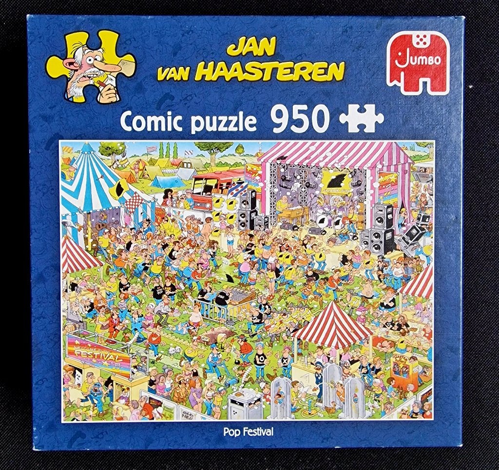 Jan Van Haasteren Puzzel Popfestival, Ophalen, 500 t/m 1500 stukjes, Zo goed als nieuw, Legpuzzel